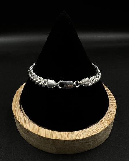 7.25” 925 Solid Sterling Silver Miami Cuban Bracelet | 17.29g | 6.3mm | Italy |