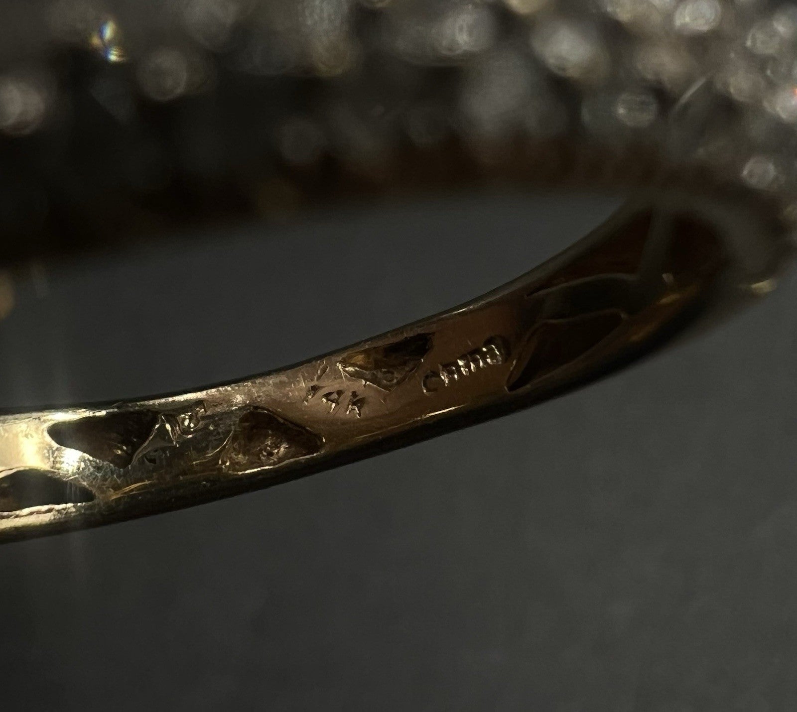 14K Solid Yellow Gold Natural Diamond Half Eternity Band Size 8 | ~.6ct | 3.11g