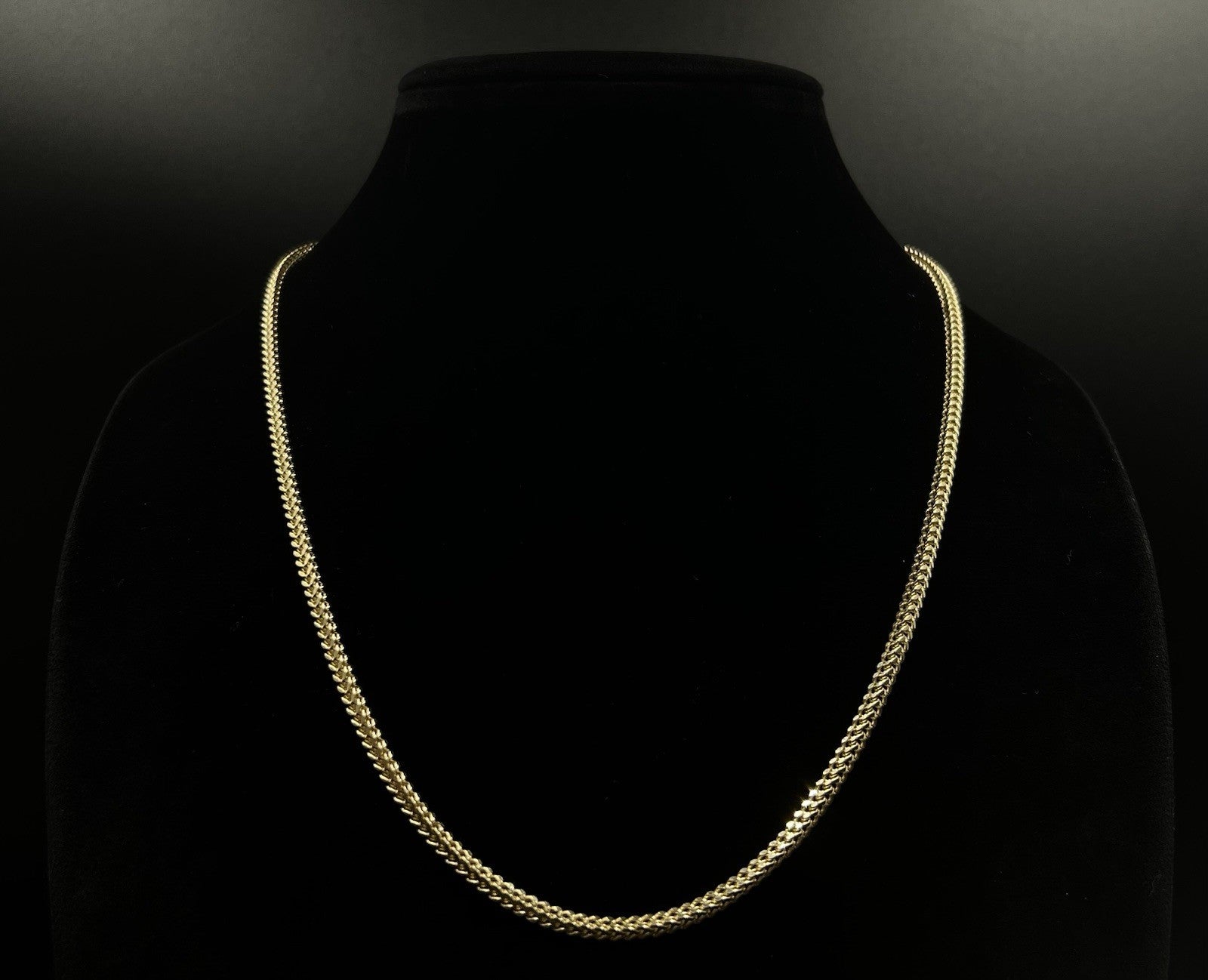 22” 10K Hollow Yellow Gold Diamond Cut Franco Box Chain | 10.46g | 3.2mm Lobster