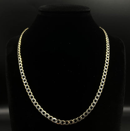 18” 10K Hollow Yellow Gold Diamond Cut Cuban Chain | 5.53g | 4.5MM Lobster Clasp