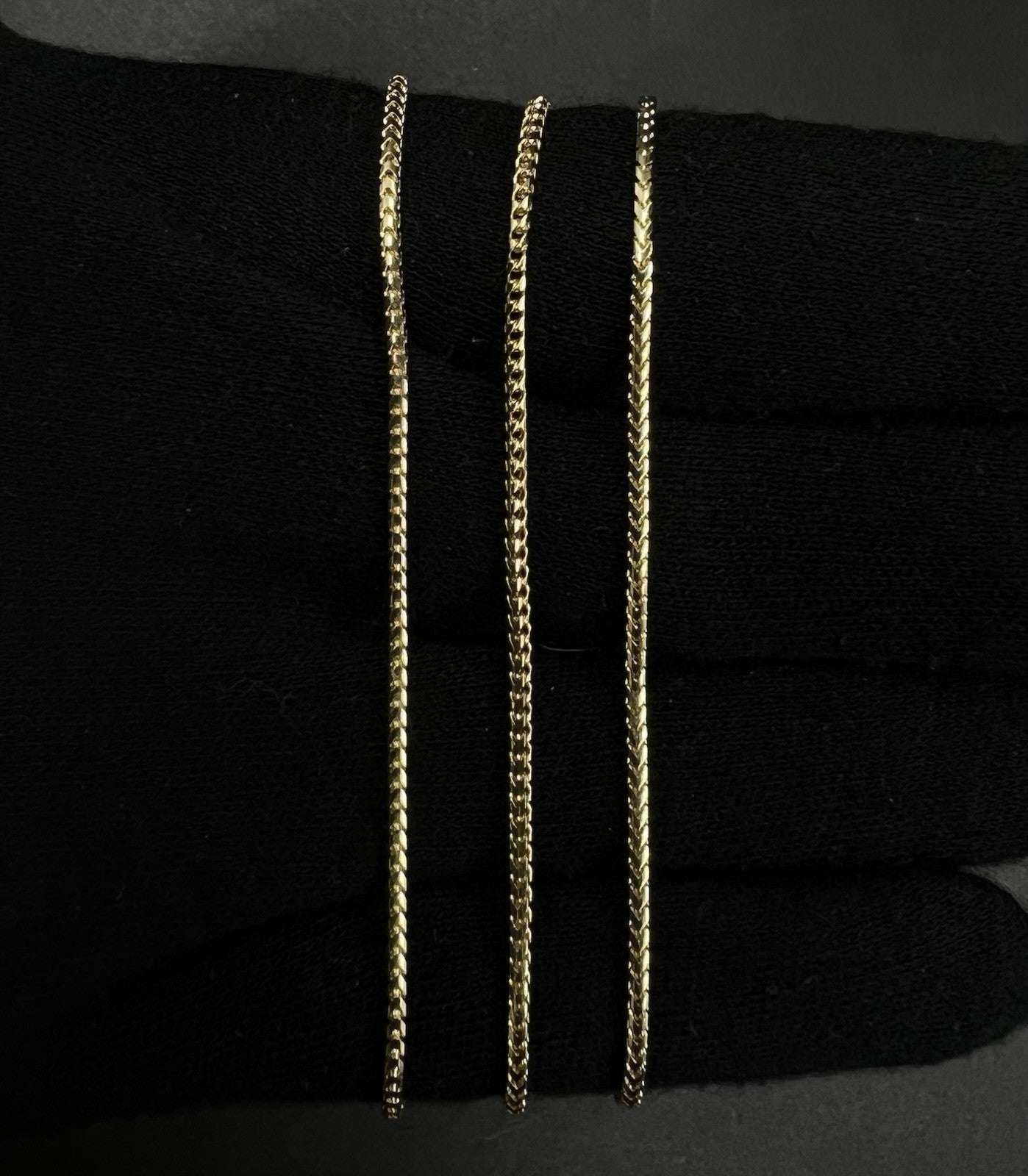 20” 14K Solid Yellow Gold Diamond Cut Franco Box Chain | 7g | 1.5MM | Jacoje |