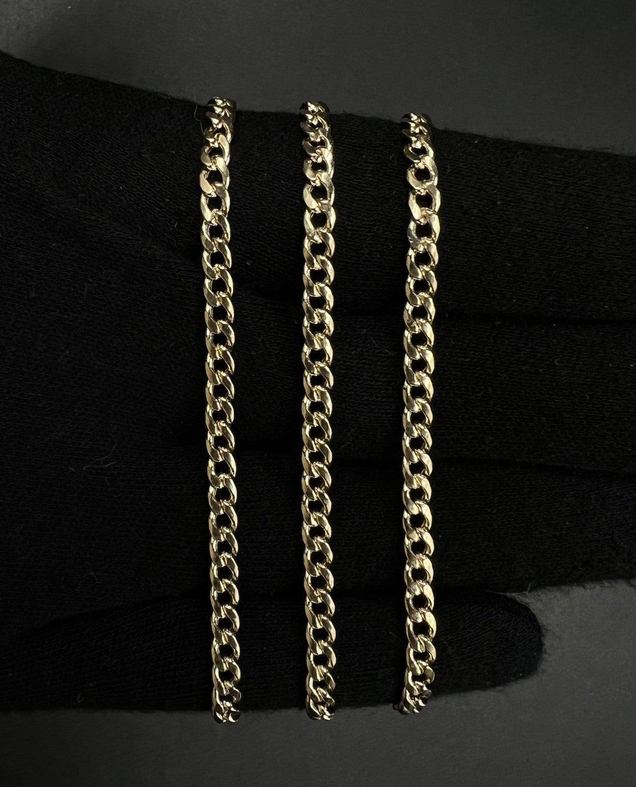 19.75” 14K Hollow Yellow Gold Diamond Cut Miami Cuban Chain | 8.48g | 3.8MM