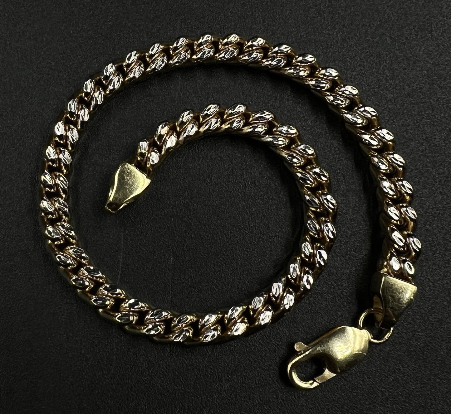 8.25” 10K Semi-Solid Yellow Gold Diamond Cut Franco Box Bracelet 11.83g | 4.7MM