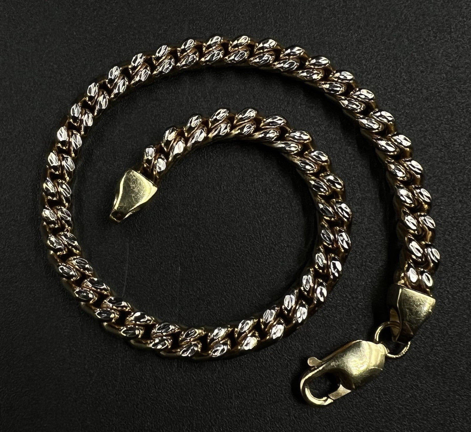 8.25” 10K Semi-Solid Yellow Gold Diamond Cut Franco Box Bracelet 11.83g | 4.7MM