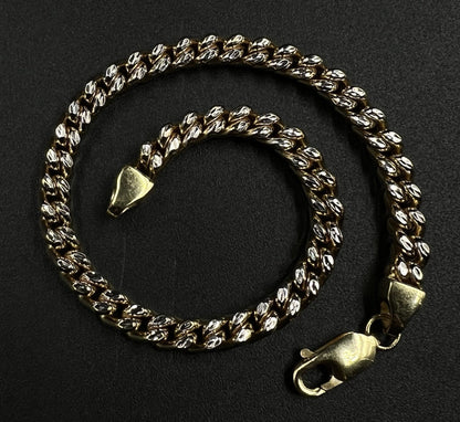 8.25” 10K Semi-Solid Yellow Gold Diamond Cut Franco Box Bracelet 11.83g | 4.7MM