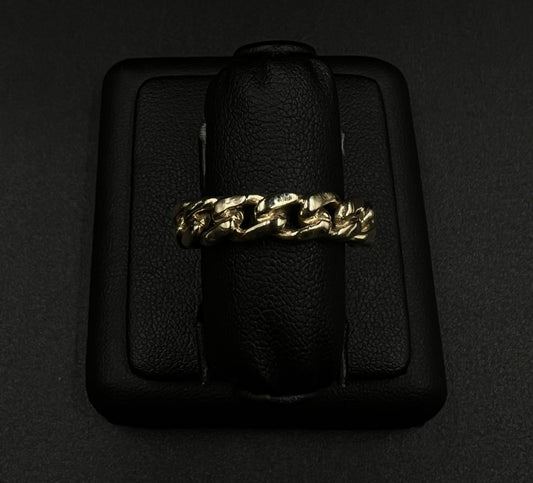10K Solid Yellow Gold Miami Cuban Ring | Size  10.25 | 7g | 6mm Wide |