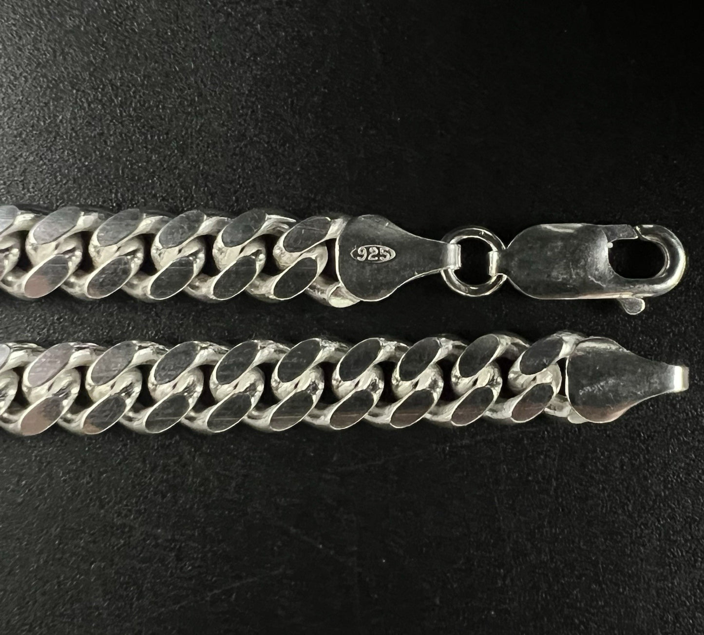 7.25” 925 Solid Sterling Silver Miami Cuban Bracelet | 17.29g | 6.3mm | Italy |