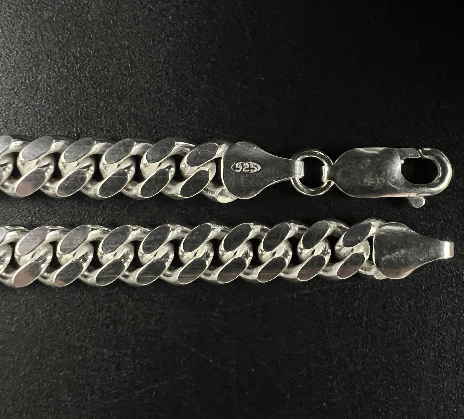 7.25” 925 Solid Sterling Silver Miami Cuban Bracelet | 17.29g | 6.3mm | Italy |