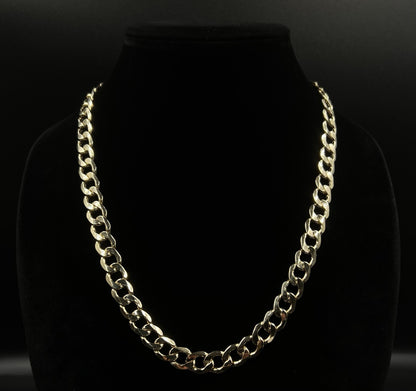 22” 14K Hollow Yellow Gold Diamond Cut Cuban Chain | 43.3g | 11MM | Lobster |