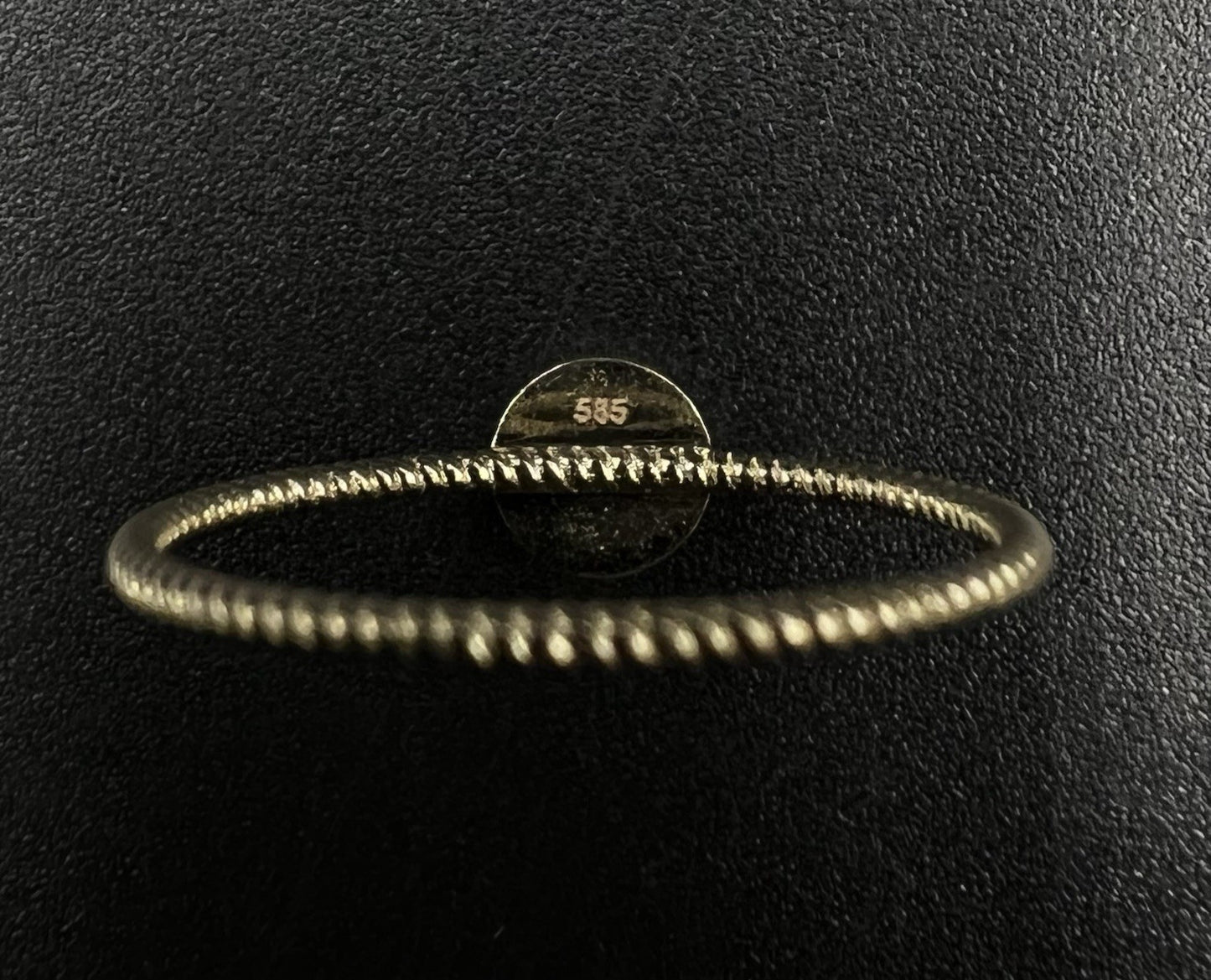 14K Semi-Solid Yellow Gold Engravable Disc Ring | Size 7 | .98g |