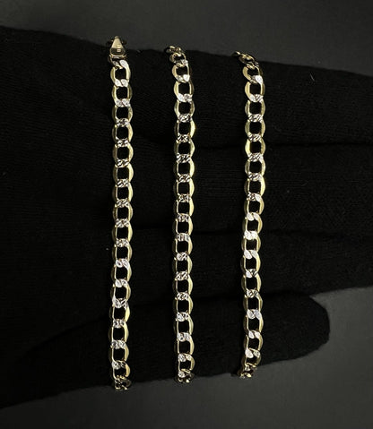18” 10K Hollow Yellow Gold Diamond Cut Cuban Chain | 5.53g | 4.5MM Lobster Clasp