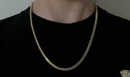 22” 10K Hollow Yellow Gold Diamond Cut Franco Box Chain | 10.46g | 3.2mm Lobster