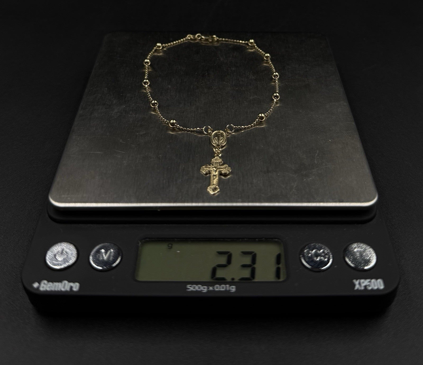 7.5” 14K Semi-Solid Yellow Gold Diamond Cut Charm Bracelet | 2.31g | 2.8mm |