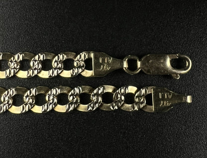23.5” 10K Semi-Solid Yellow Gold Diamond Cut Cuban Chain | 16.68g | 5.5mm Italy