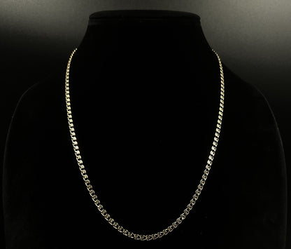 21” 14K Semi-Solid Yellow Gold Diamond Cut Heart Link Chain 5.56g | 3.1MM |