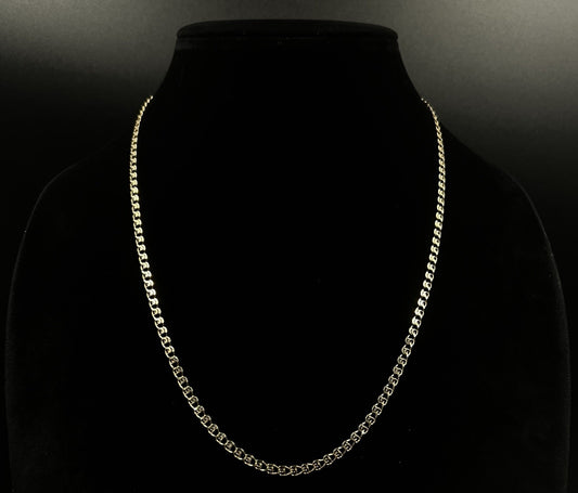 21” 14K Semi-Solid Yellow Gold Diamond Cut Heart Link Chain 5.56g | 3.1MM |