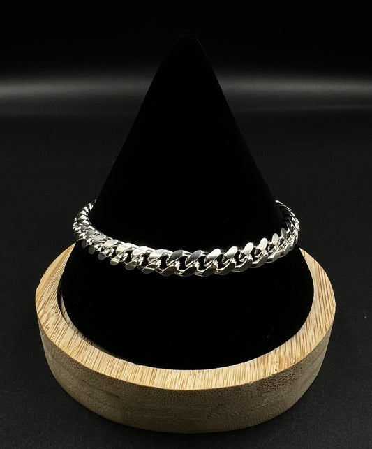 8” 925 Solid Sterling Silver Diamond Cut Miami Cuban Bracelet 22.23g | 6.9MM