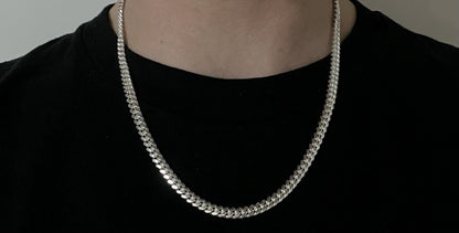 20” 925 Solid Sterling Silver Diamond Cut Miami Cuban Chain 36.55g | 5.4MM Italy