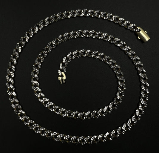 26” 10K Semi-Solid Yellow Gold Diamond Cut Miami Cuban Chain 26.85g | 6.7MM Box