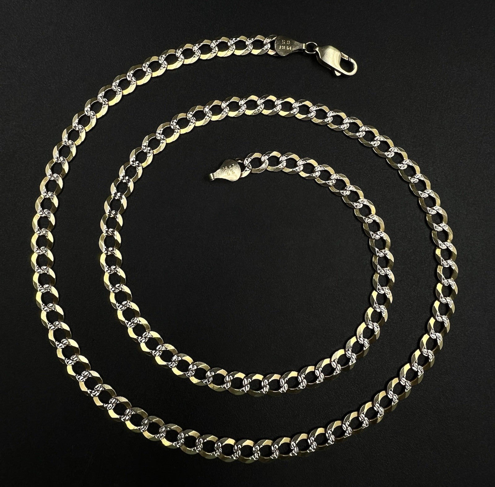 22.25” 14K Solid Yellow Gold Diamond Cut Cuban Chain | 19.7g | 5.6mm | Lobster |