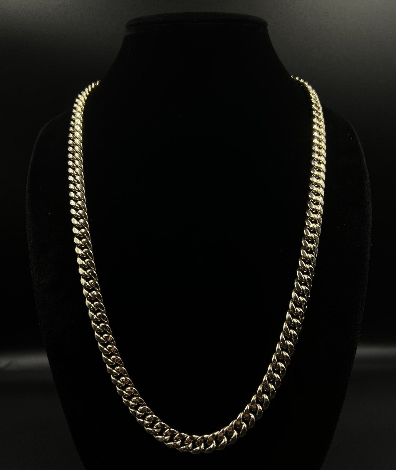 28” 10K Hollow Yellow Gold Miami Cuban Chain | 61.4g | 9.6MM | Box Closure |