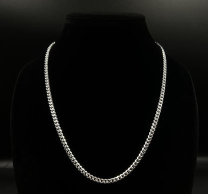 22” 925 Solid Sterling Silver Diamond Cut Miami Cuban Chain 29.51g | 4.8mm Italy