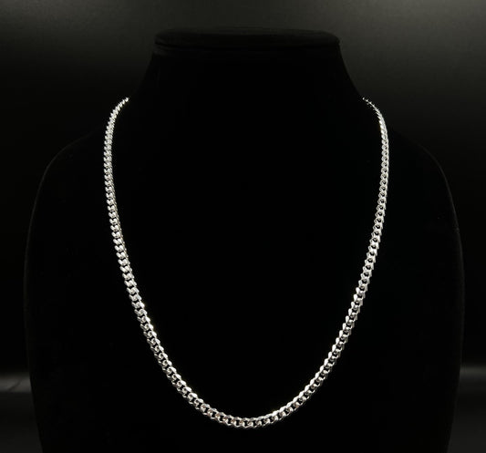 22” 925 Solid Sterling Silver Diamond Cut Miami Cuban Chain 29.51g | 4.8mm Italy